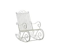 CLP Sedia A Dondolo Smilla Stile Rustico Nostalgico I Sedia A Dondolo Classica in Ferro I Sedia A Dondolo Design, Colore:Antico Bianco
