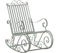 CLP Sedia A Dondolo Smilla Stile Rustico Nostalgico I Sedia A Dondolo Classica in Ferro I Sedia A Dondolo Design, Colore:Antico-Verde