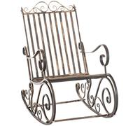 CLP Sedia A Dondolo Smilla Stile Rustico Nostalgico I Sedia A Dondolo Classica in Ferro I Sedia A Dondolo Design, Colore:Bronzo