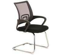 CLP - Sedia Cantilever con Braccioli Eureka I Sedia Visitatore Ufficio in Rete Traspirante I Sedia A Sbalzo per Sale Attesa E Conferenze Grigio