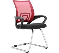 CLP - Sedia Cantilever con Braccioli Eureka I Sedia Visitatore Ufficio in Rete Traspirante I Sedia A Sbalzo per Sale Attesa E Conferenze Rosso - SPEDIZIONE GRATUITA