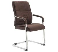 CLP Sedia Cantilever Anubis XXL con Braccioli in Tessuto per Ufficio Carico max 260 kg Marrone