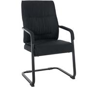 CLP Sedia Cantilever XXL Con Braccioli Anubis I Sedia Ospite Ufficio In Tessuto I Sedia Studio Carico Max 260 KG, Colore:nero/nero