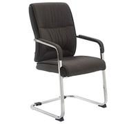 CLP Sedia Cantilever XXL Con Braccioli Anubis I Sedia Ospite Ufficio In Tessuto I Sedia Studio Carico Max 260 KG, Colore:grigio scuro
