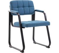 Sedia Ospite Canada B In Tessuto I Sedia Attesa Imbottita Con Schienale E Braccioli I Poltroncina Conferenza Ufficio, Colore:blu