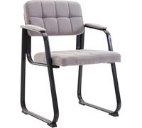 Sedia Ospite Canada B In Tessuto I Sedia Attesa Imbottita Con Schienale E Braccioli I Poltroncina Conferenza Ufficio, Colore:grigio chiaro