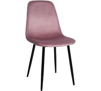 CLP Sedia Da Cucina Napier Imbottita I Fodera A Scelta Similpelle Tessuto O Velluto I Telaio ResistenteIn Metallo, Colore:rosa, Materiale:Velluto
