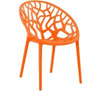 CLP Sedia da giardino Hope impilabile e resistente alle intemperie, poltroncina con schienale, plastica resistente ai raggi UV, fino a 150 kg Colore:arancione