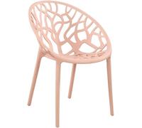 CLP Sedia da giardino Hope impilabile e resistente alle intemperie, poltroncina con schienale, plastica resistente ai raggi UV, fino a 150 kg Colore:rosa