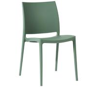 CLP Sedia da Giardino impilabile e Resistente alle intemperie Meton, Sedia con Schienale Resistente ai Raggi UV, in Polipropilene Fino a 150 kg, Colore:Oliva