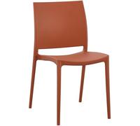 CLP Sedia da Giardino impilabile e Resistente alle intemperie Meton, Sedia con Schienale Resistente ai Raggi UV, in Polipropilene Fino a 150 kg, Colore:Terracotta