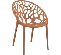 CLP Sedia da giardino impilabile, resistente alle intemperie, Hope, sedia da giardino con schienale, resistente ai raggi UV, in plastica, portata fino a 150 kg, colore: Terracotta