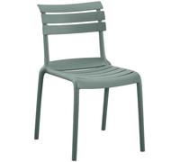 CLP Sedia da Giardino Kebren impilabile, Sedia impilabile in plastica Resistente alle intemperie e ai Raggi UV, Senza braccioli, Fino a 150 kg, Colore:Oliva