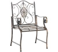 CLP Sedia Giardino Punjab in Ferro Laccato I Sedia Nostalgica Alto Schienale I Sedia Stile Rustico Esterno, Colore:Bronzo