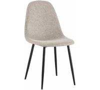 CLP Sedia Da Cucina Napier Imbottita I Fodera A Scelta Similpelle Tessuto O Velluto I Telaio ResistenteIn Metallo, Colore:crema, Materiale:Stoffa