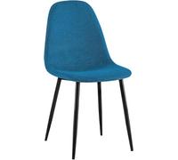 CLP Sedia Da Cucina Napier Imbottita I Fodera A Scelta Similpelle Tessuto O Velluto I Telaio ResistenteIn Metallo, Colore:blu, Materiale:Stoffa