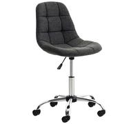 CLP Sedia da Ufficio Emil In Tessuto Trapuntato I Sedia Studio Girevole Con Ruote, Colore:grigio scuro