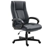 CLP Sedia da ufficio ergonomica con rotelle e regolazione in altezza, sedia direzionale regolabile in altezza, sedia girevole Sparta, Colore:grigio