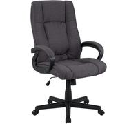 CLP Sedia ufficio Sparta XL, ergonomica regolabile in altezza, rotelle, meccanismo oscillante, Nero