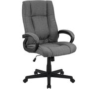CLP Sedia da ufficio ergonomica con rotelle e regolazione in altezza, sedia direzionale regolabile in altezza, sedia girevole Sparta, Colore:grigio scuro
