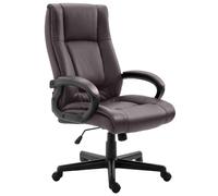 CLP Sedia da ufficio ergonomica con rotelle e regolazione in altezza, sedia direzionale regolabile in altezza, sedia girevole Sparta, Colore:marrone