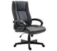 CLP Sedia da ufficio ergonomica con rotelle e regolazione in altezza, sedia direzionale regolabile in altezza, sedia girevole Sparta, Colore:nero