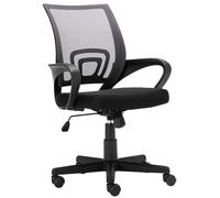 CLP Sedia da Ufficio Genius I Sedia da scrivania Regolabile in Altezza con Rivestimento in Rete, Colore:Grigio