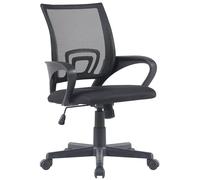 CLP Sedia da Ufficio Genius I Sedia da scrivania Regolabile in Altezza con Rivestimento in Rete, Colore:Nero
