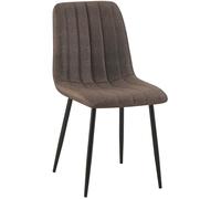 CLP Sedia Dijon In Velluto O Tessuto I Fodera Imbottita E Decorata Con Cuciture Ornamentali I Design Elegante E Moderno, Colore:marrone, Materiale:Stoffa