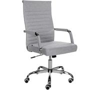 CLP Sedia Ergonomica Per Ufficio Amadora I Sedia Regolabile In Altezza E Girevole A 360 Gradi I Rivestimento In Similpelle O Tessuto, Colore:grigio, Materiale:Stoffa