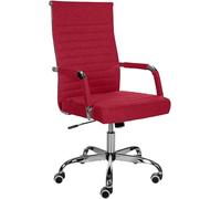 CLP Sedia Ergonomica Per Ufficio Amadora I Sedia Regolabile In Altezza E Girevole A 360 Gradi I Rivestimento In Similpelle O Tessuto, Colore:rosso, Materiale:Stoffa