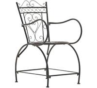 CLP Sedia Giardino Sheela in Metallo I Sedia in Ferro con Braccioli E Schienale Stile Antico I Sedia Deco Esterno Alt. 44 CM, Colore:Bronzo