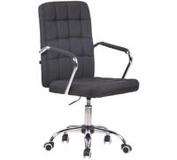 CLP Sedia Girevole Scrivania Terni Con Braccioli In Stoffa O Similpelle I Poltroncina Studio Con Ruote, Colore:nero, Materiale:Stoffa
