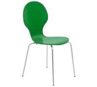 CLP Sedia Impilabile Diego I Comoda Sedia Da Pranzo I Struttura In Metallo, Seduta In Legno I Design Ergonomico Salvaspazio, Colore:verde