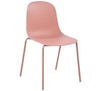 CLP Sedia impilabile Hardin I Sedia da esterno assolutamente resistente alle intemperie e ai raggi UV, Colore:rosa