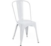 CLP Sedia Benedikt I Sedia in Metallo, impilabile e Facile da Pulire I Sedia impilabile, carico Massimo 200 kg, Colore:Bianco