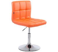 CLP - Sedia Lounge Design Palma V2 I Sedia Sgabello Girevole E Imbottita in Similpelle Trapunto I Sgabello Regolabile E Telaio in Metallo Cromato Aran