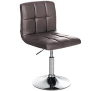 CLP Sedia Lounge Design Palma V2 In Similpelle Trapunta I Sedia Sgabello Girevole E Imbottita, Colore:marrone