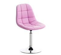 CLP Sedia Lounge Emil In Similpelle I Sedia Sala Da Pranzo Imbottita Base In Metallo Cromato I Sedia Sgabello Moderna Girevole, Colore:rosa