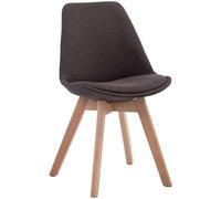 CLP Sedia Pranzo Borneo In Tessuto I Sedia Pranzo Design Nordico Imbottita, Colore:grigio scuro, Colore del telaio:natura