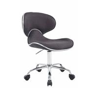 CLP Sedia Sgabello Lavoro Las Vegas V2 in Stoffa I Sedia con Ruote Scrivania Ambulatorio I Poltroncina Pc, Colore:Grigio Scuro