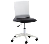 CLP Sedia Ufficio Apolda I Seduta Ergonomica In Similpelle O Stoffa I Telaio Resistente In Plastica Con Ruote, Colore:nero, Materiale:Ecopelle