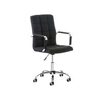 CLP Sedia Ufficio Deli V2 In Stoffa I Sedia Studio Girevole Sedia Pc Imbottita Con Braccioli, Colore:nero