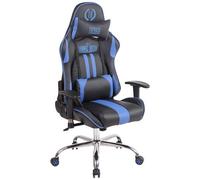 CLP - Sedia Ufficio Massaggiante E Riscaldata Limit XM in Similpelle I Poltrona Racing Scrivania Schienale Reclinabile I Poltrona Relax Gamer Nero / B