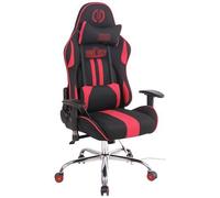 CLP - Sedia Ufficio Massaggiante E Riscaldata Limit XM in Tessuto I Poltrona Racing Scrivania Schienale Reclinabile I Poltrona Relax Gamer Nero / Ross