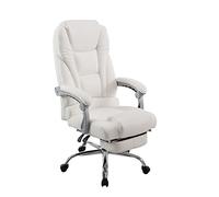 CLP Sedia Ufficio Pacific In Similpelle I Poltrona Studio Carico Max 150 KG I Sedia Pc Imbottita E Regolabile, Colore:bianco