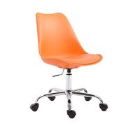 CLP Sedia Ufficio Toulouse In Similpelle E Polipropilene I Sedia Scrivania Girevole E Regolabile, Colore:arancione