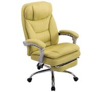 CLP - Sedia Ufficio Troy con Braccioli in Tessuto I Poltrona Relax con Poggiapiedi Estraibile I Sedia Poltrona Ergonomica Carico Max 160 kg Verde