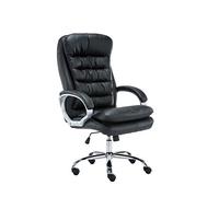 CLP Sedia Ufficio Vancouver XXL In Similpelle I Poltrona Elegante Direttore Carico Max 235 KG, Colore:nero