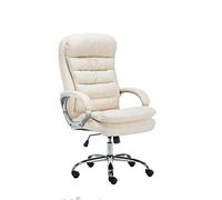CLP Sedia Ufficio Vancouver XXL In Similpelle I Poltrona Elegante Direttore Carico Max 235 KG, Colore:crema